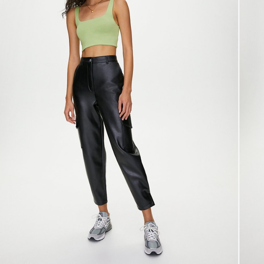 Aritzia Modern Leather Cargo Pants
